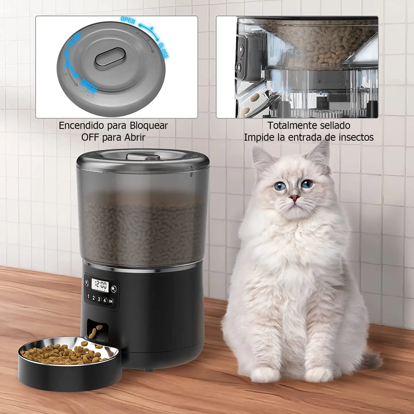 Distributeur Automatique de Croquettes 4L - Litiup Croqy