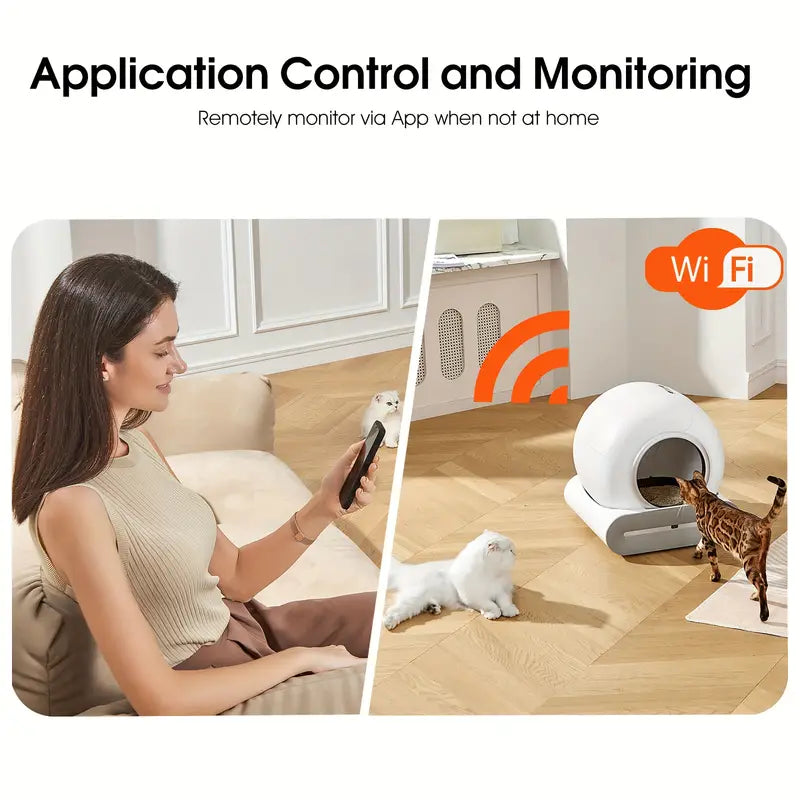 Litière autonettoyante automatique pour chat - LitiUp Core